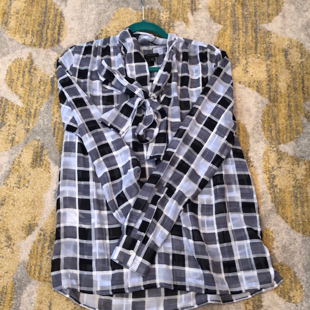 Ann Taylor Geometric Blouse XS